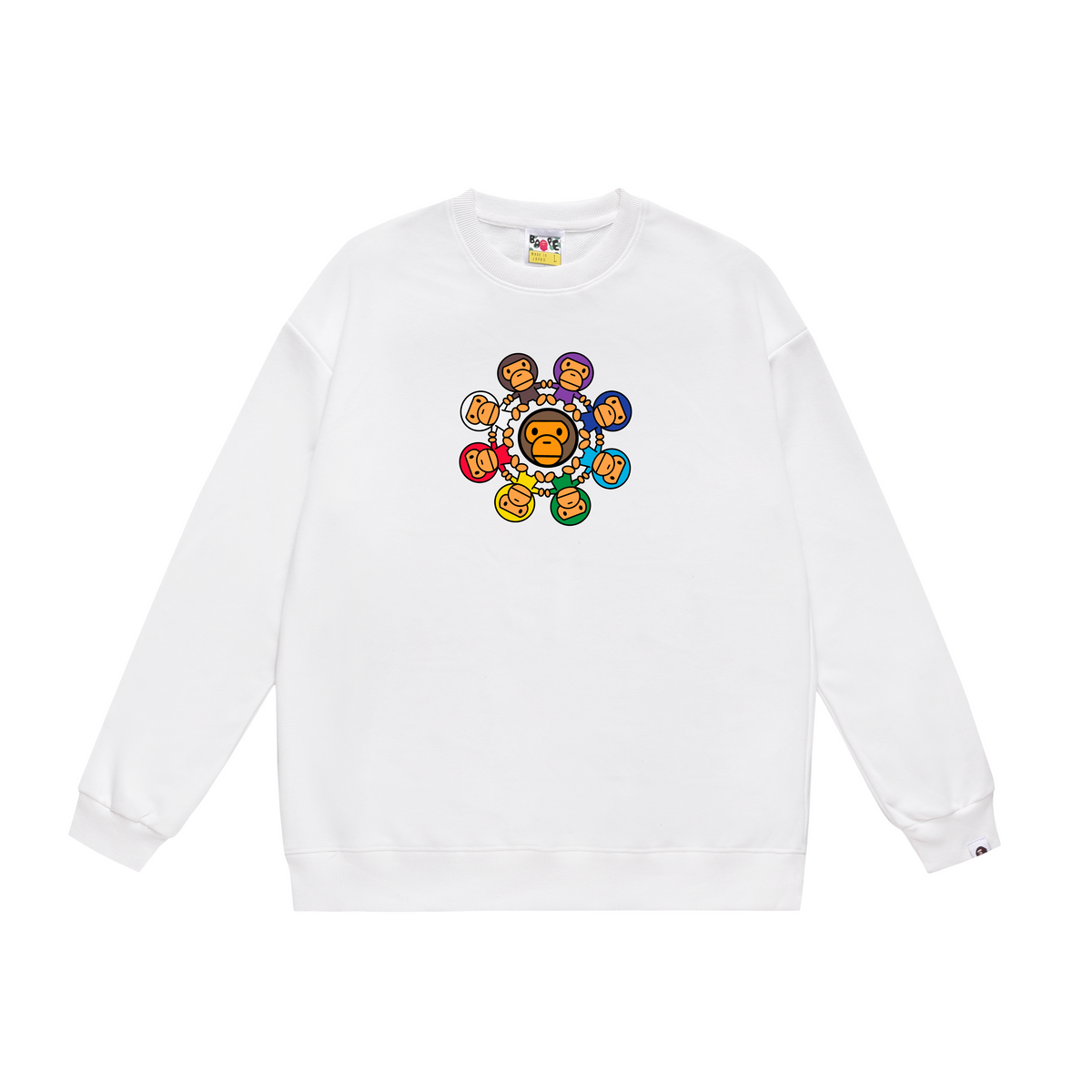 BAPE Baby Milo Colorful Circle Graphic Crew-Neck Sweatshirt