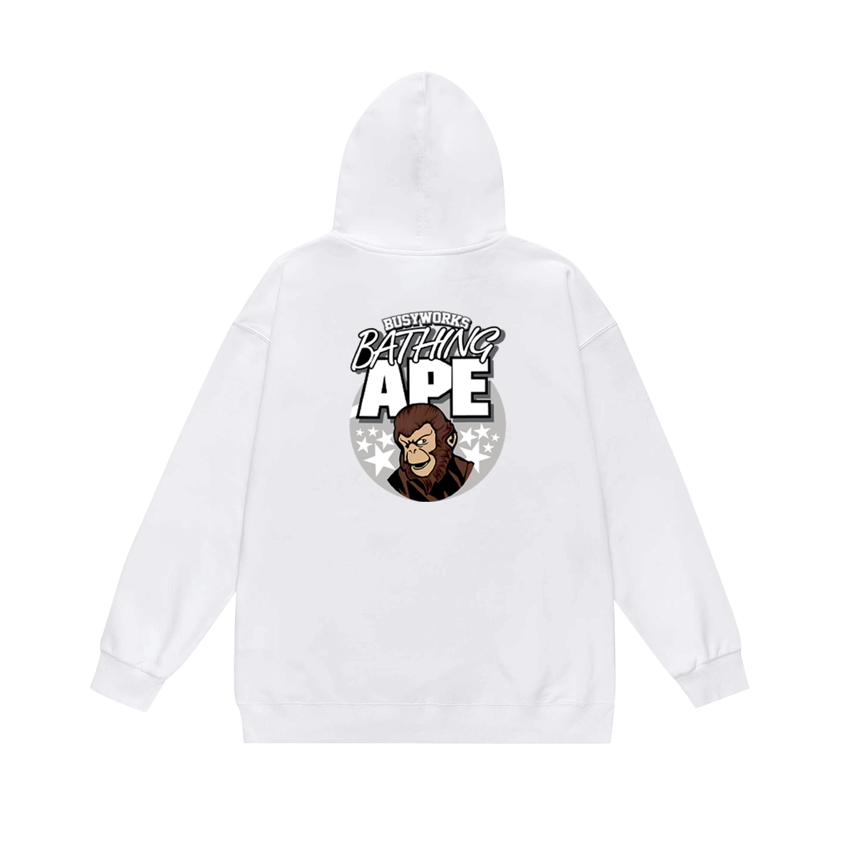 BAPE Busy Works Ape Character Graphic Pullover Hoodie