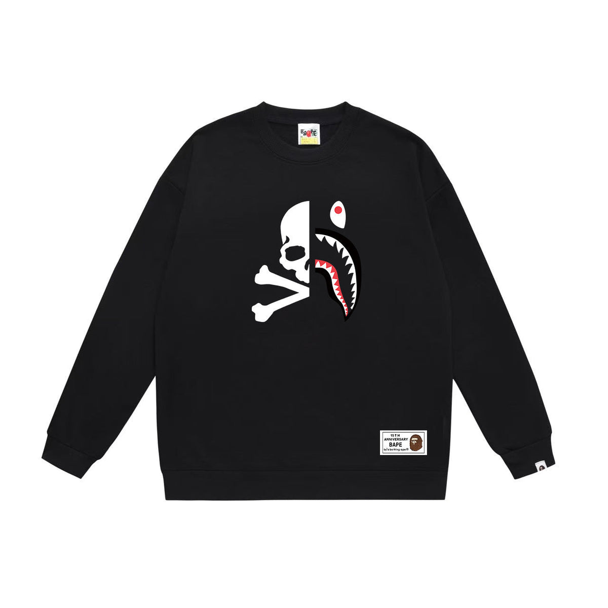 BAPE Skull & Shark Graphic Crew-Neck Sweatshirt