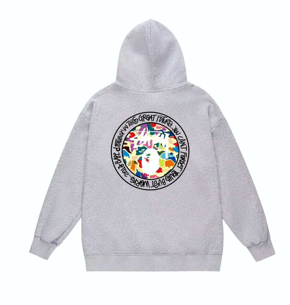 BAPE Multicolor Camo Circle Graphic Pullover Hoodie