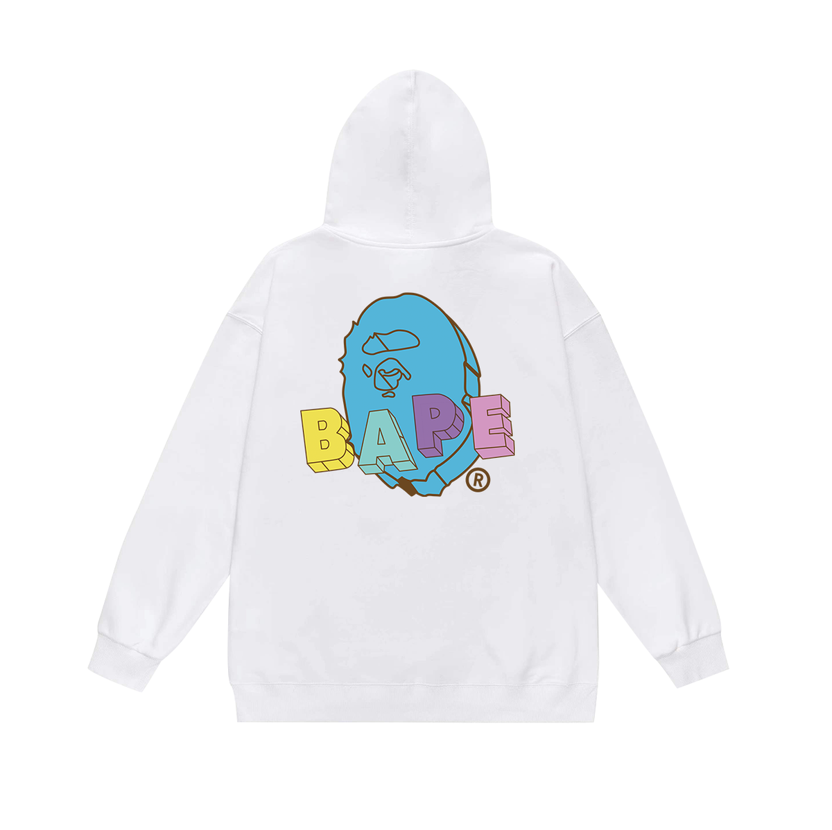 BAPE Pastel Popsicle Logo Graphic Pullover Hoodie