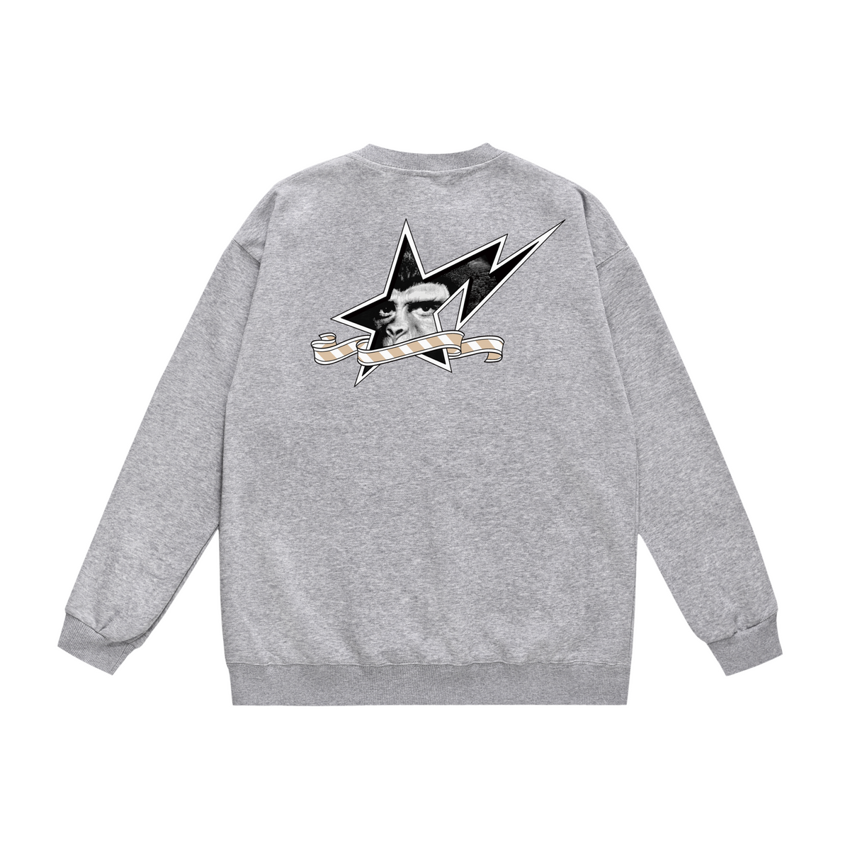 BAPE Ape Portrait Crest & Star Crew-Neck Sweatshirt