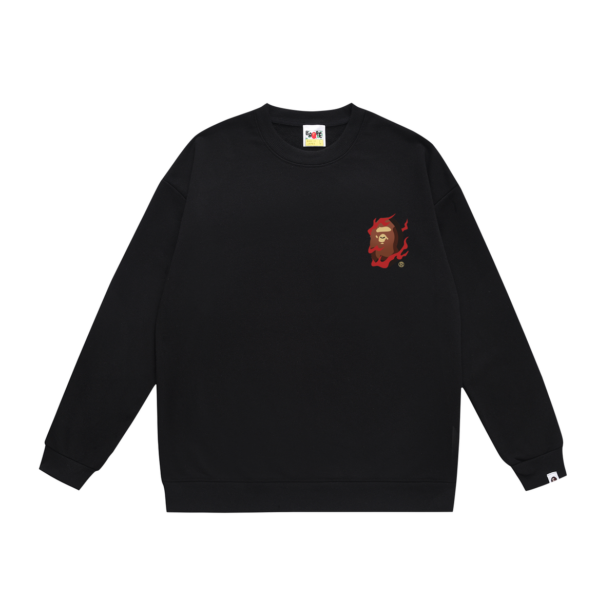 BAPE Flame Ape Head & Japan Scene Crew-Neck Sweatshirt