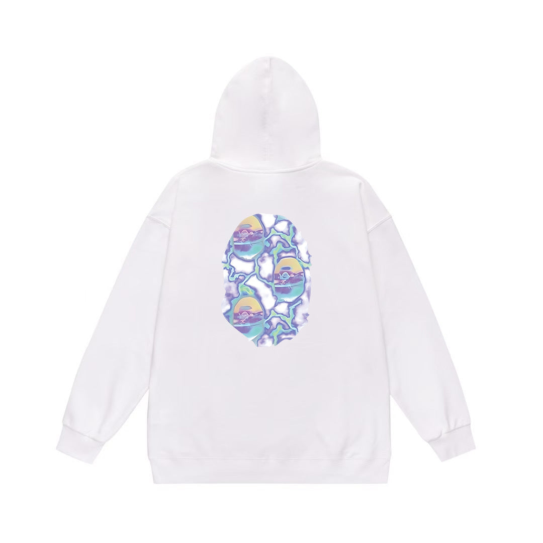 BAPE Pastel Abstract Camo Ape Head Pullover Hoodie