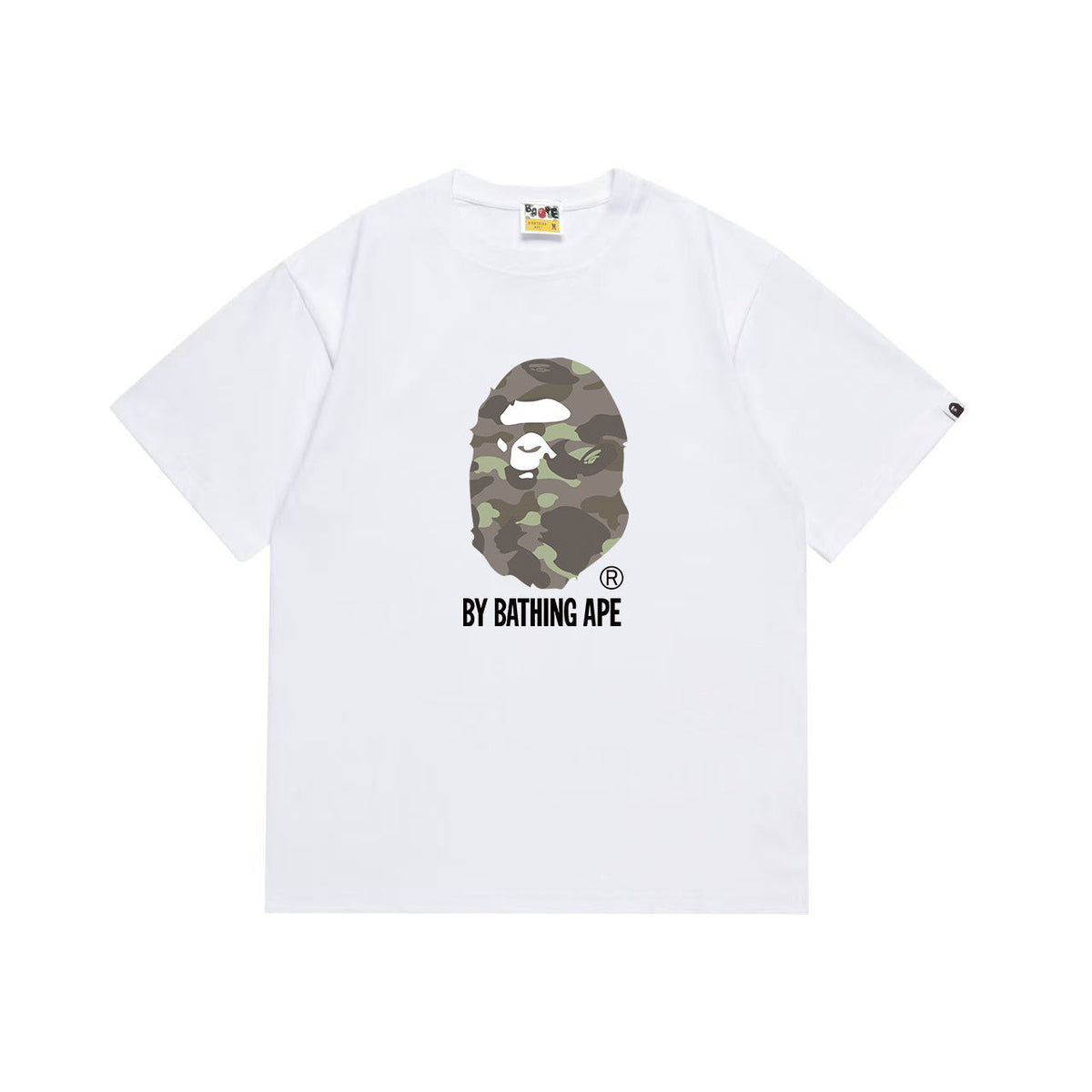 BAPE Olive & Grey Camo Ape Head Graphic T-Shirt