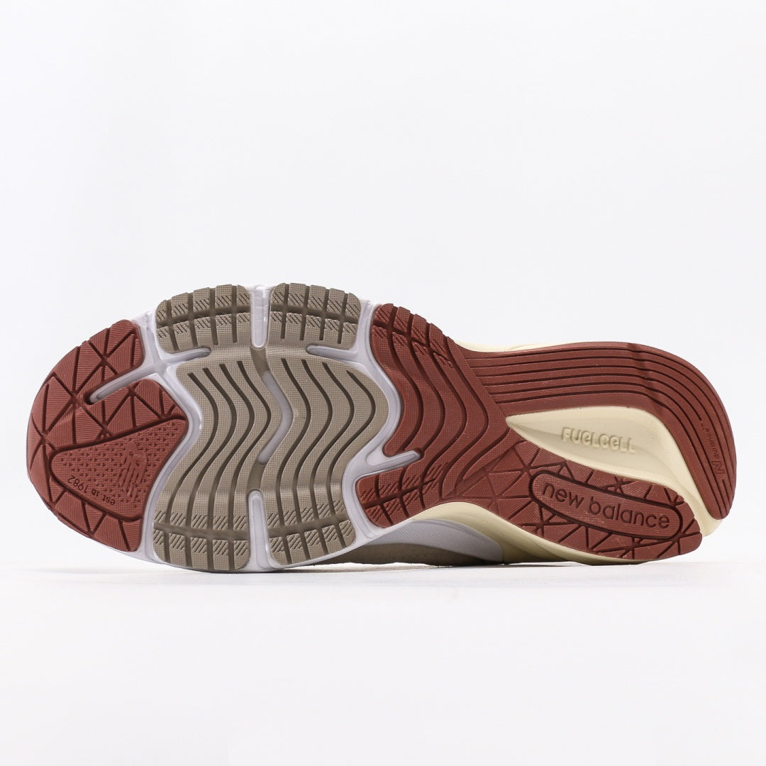 New Balance 990v6 Beige & Burgundy Sneakers