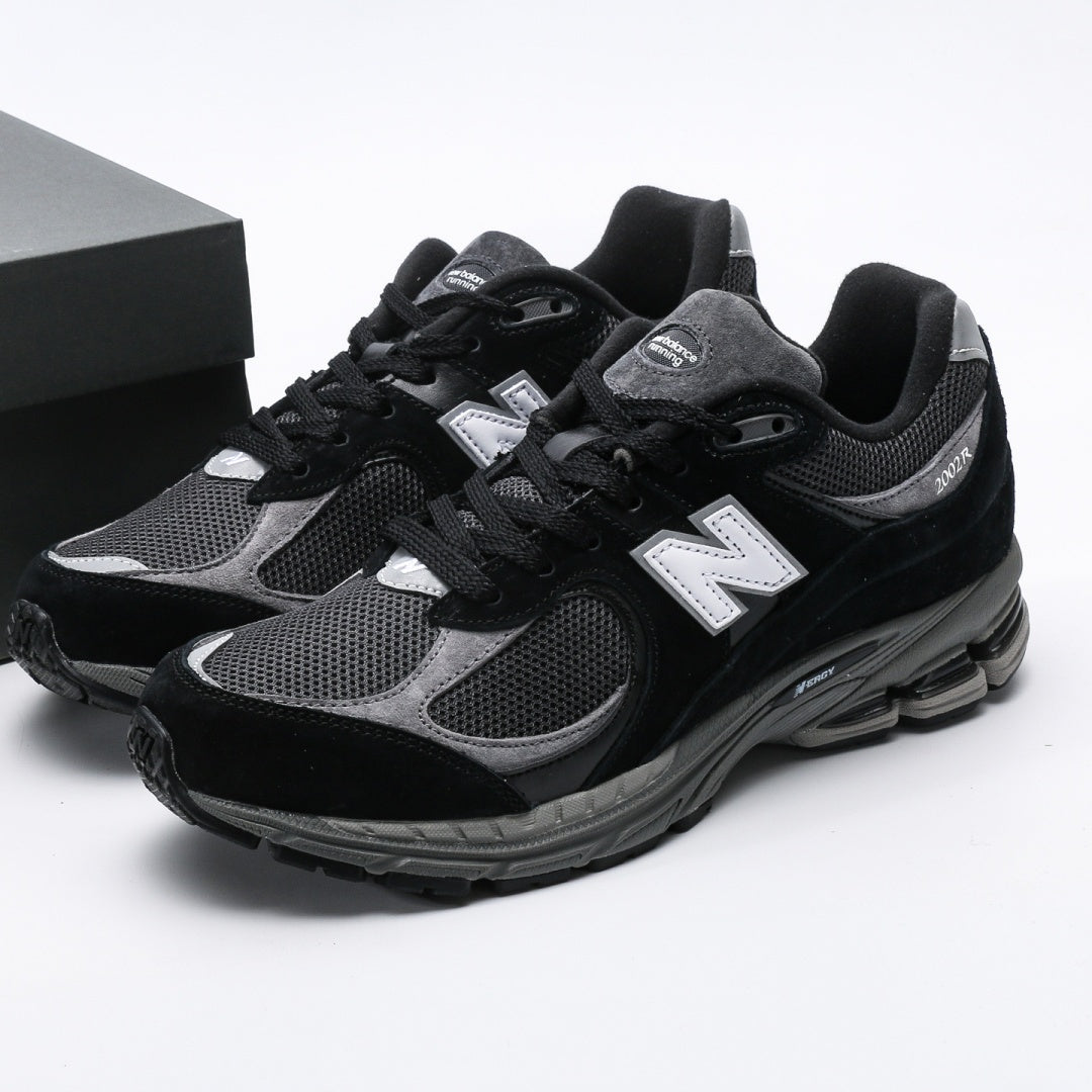 New Balance 2002R Black & Grey Retro Sneakers