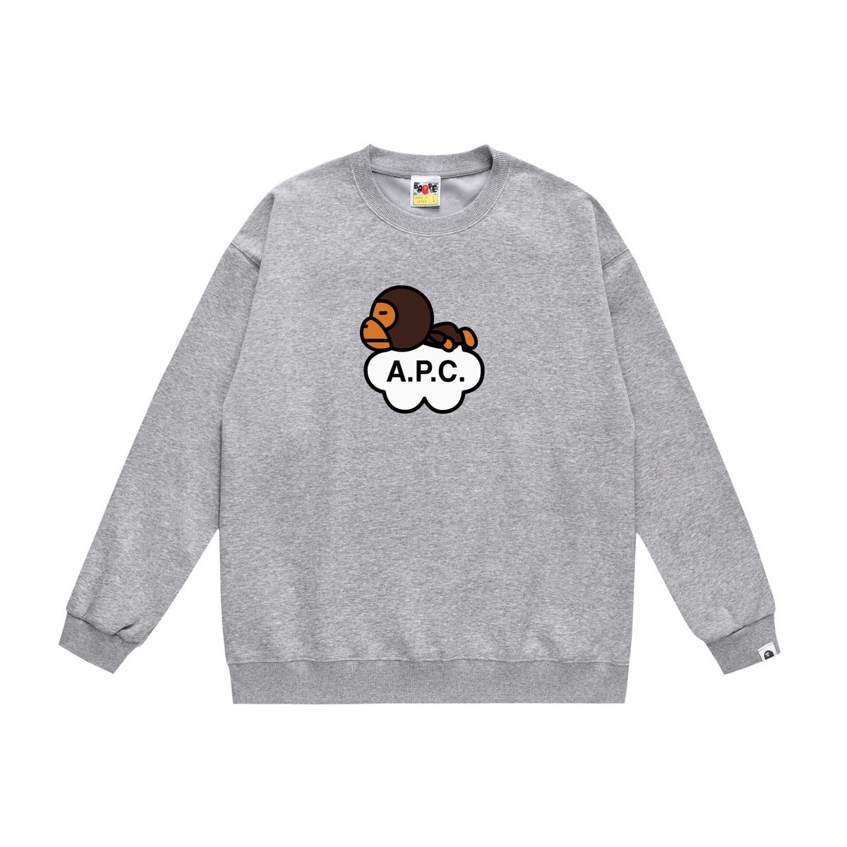 BAPE Baby Milo A.P.C. Cloud Graphic Crew-Neck Sweatshirt