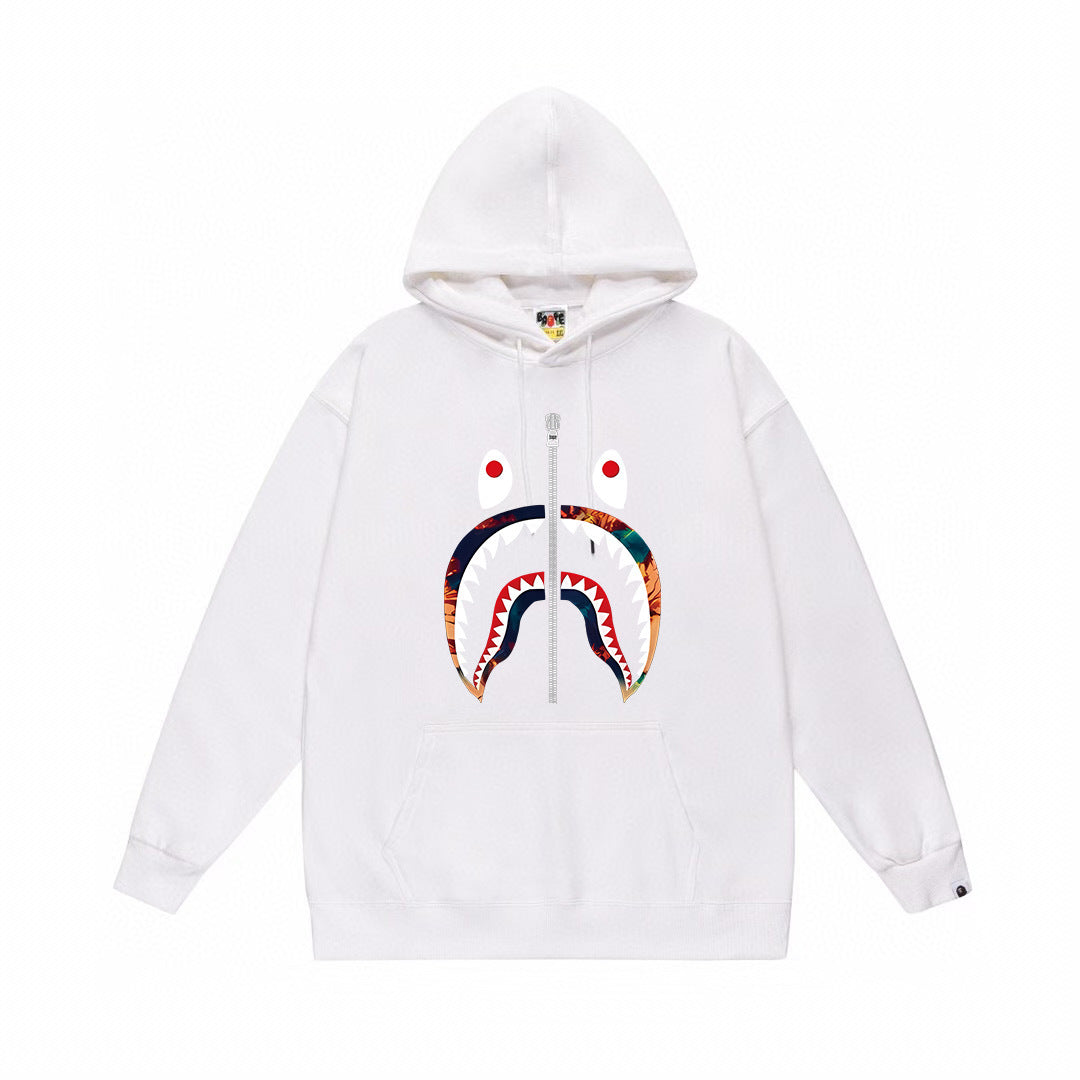 BAPE Multicolor Shark Face Graphic Pullover Hoodie