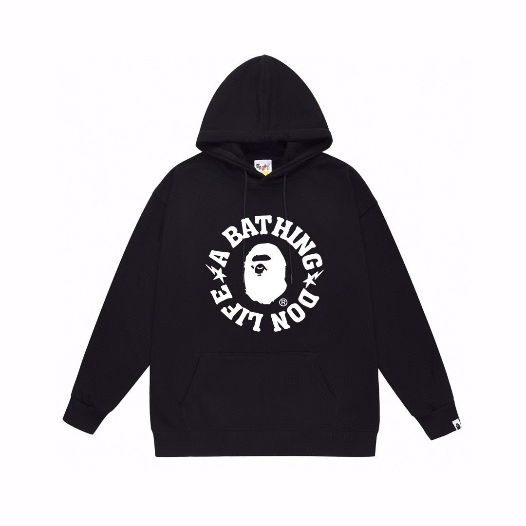 BAPE A Bathing Don Life Circle Logo Pullover Hoodie