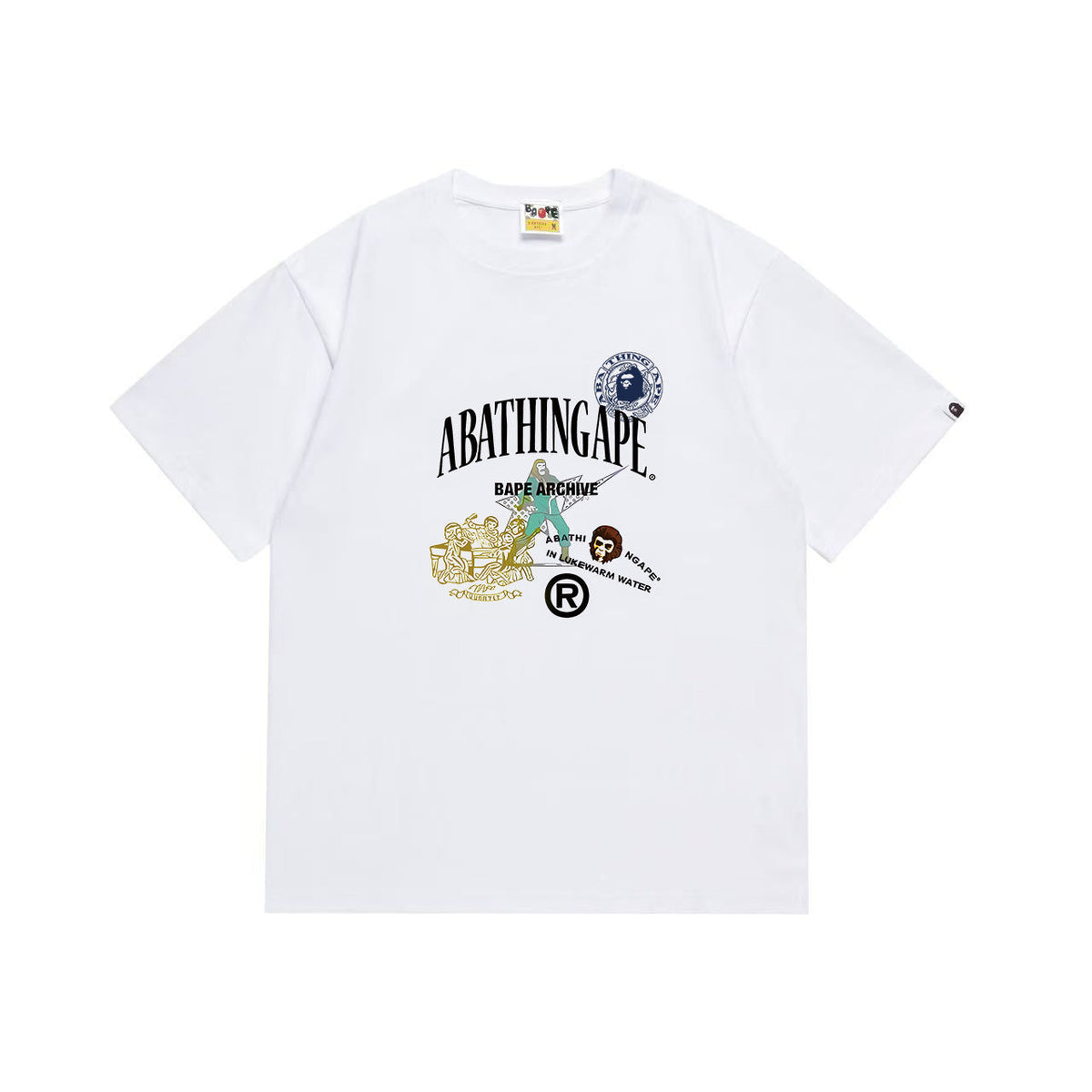 BAPE Archive Lettering & Emblem Collage Graphic T-Shirt