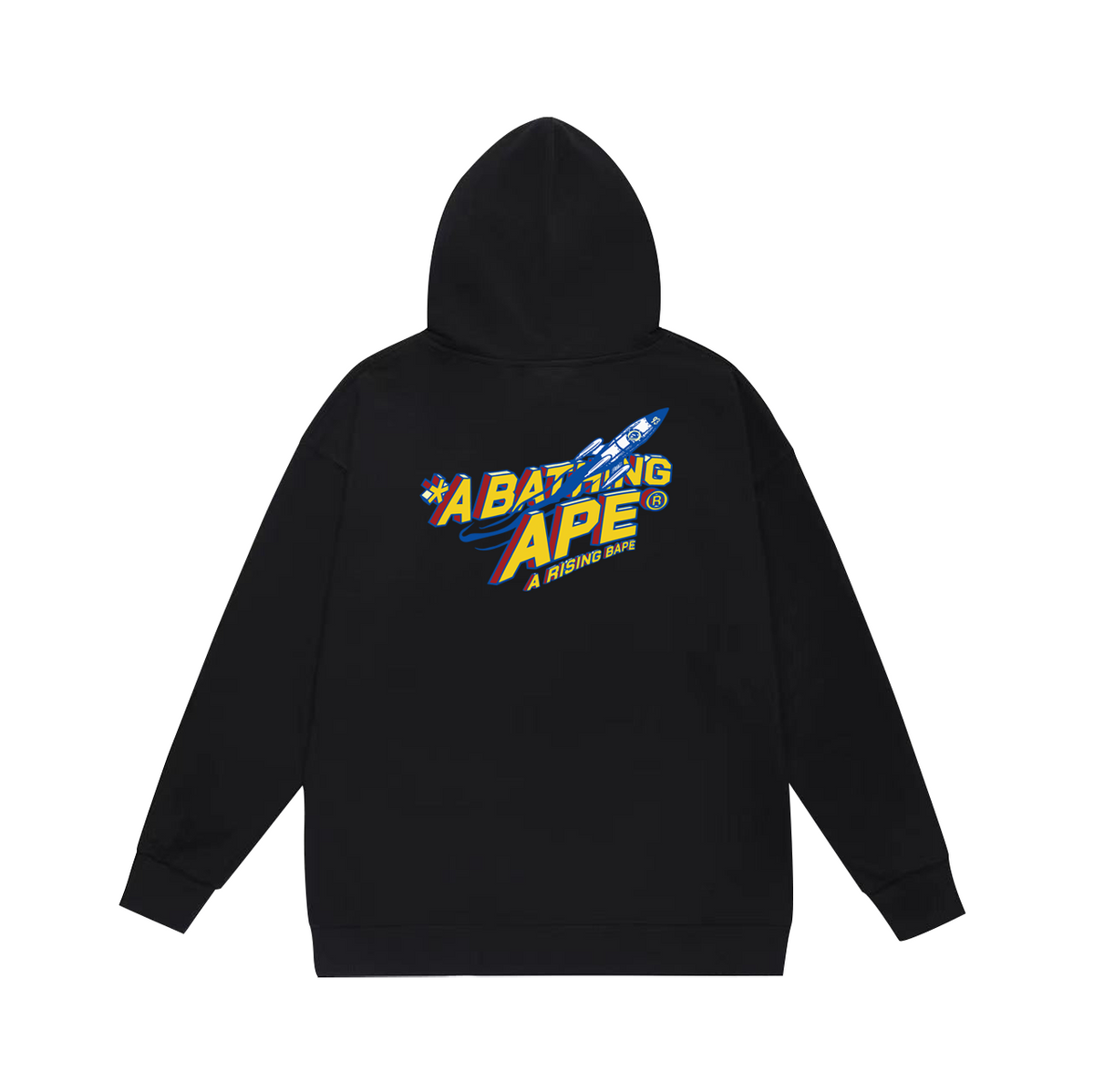 BAPE Moon Ape Head & Rocket Graphic Pullover Hoodie