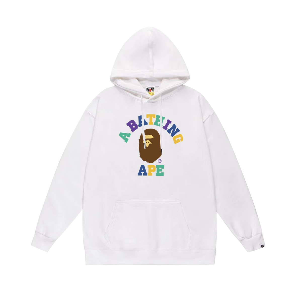 BAPE Multicolor College Logo Pullover Hoodie