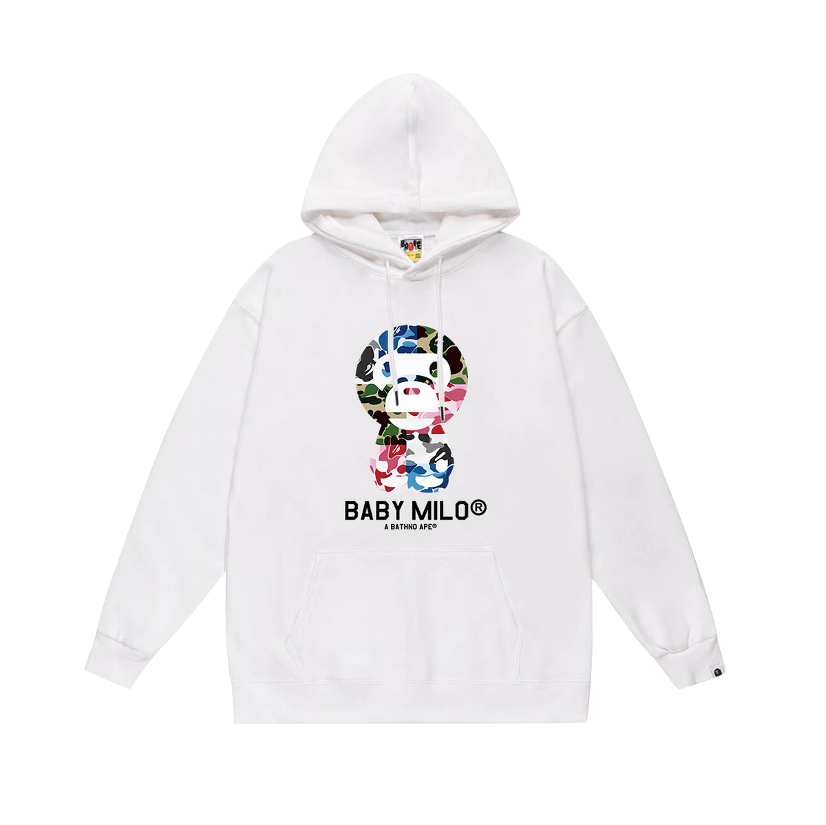 BAPE Baby Milo Multicolor Camo Character Pullover Hoodie