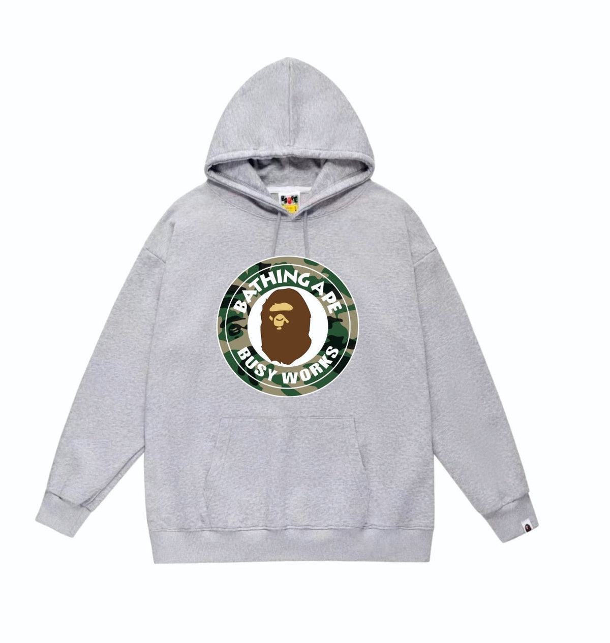 BAPE Busy Works Camo Circle Ape Head Pullover Hoodie