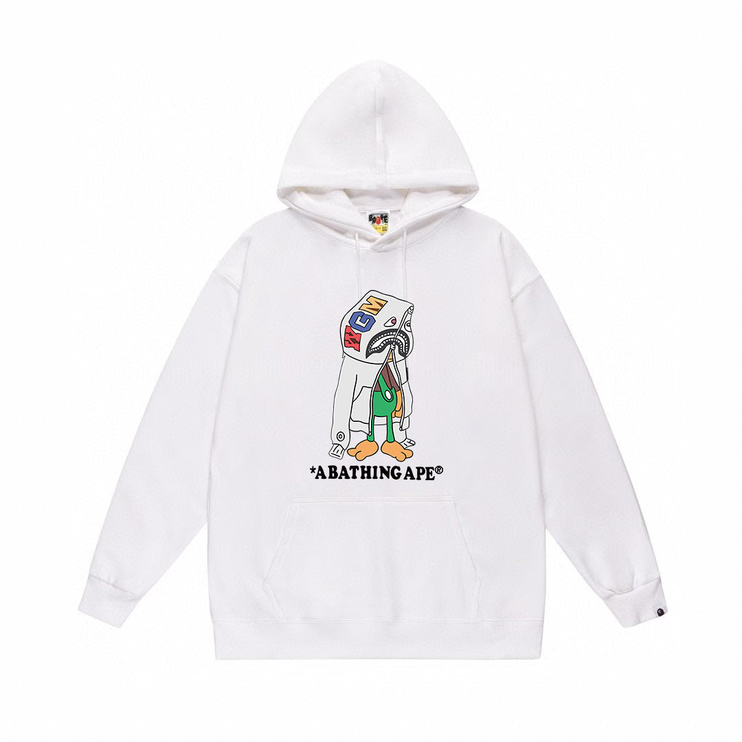 BAPE Shark Hood Cartoon Character Pullover Hoodie