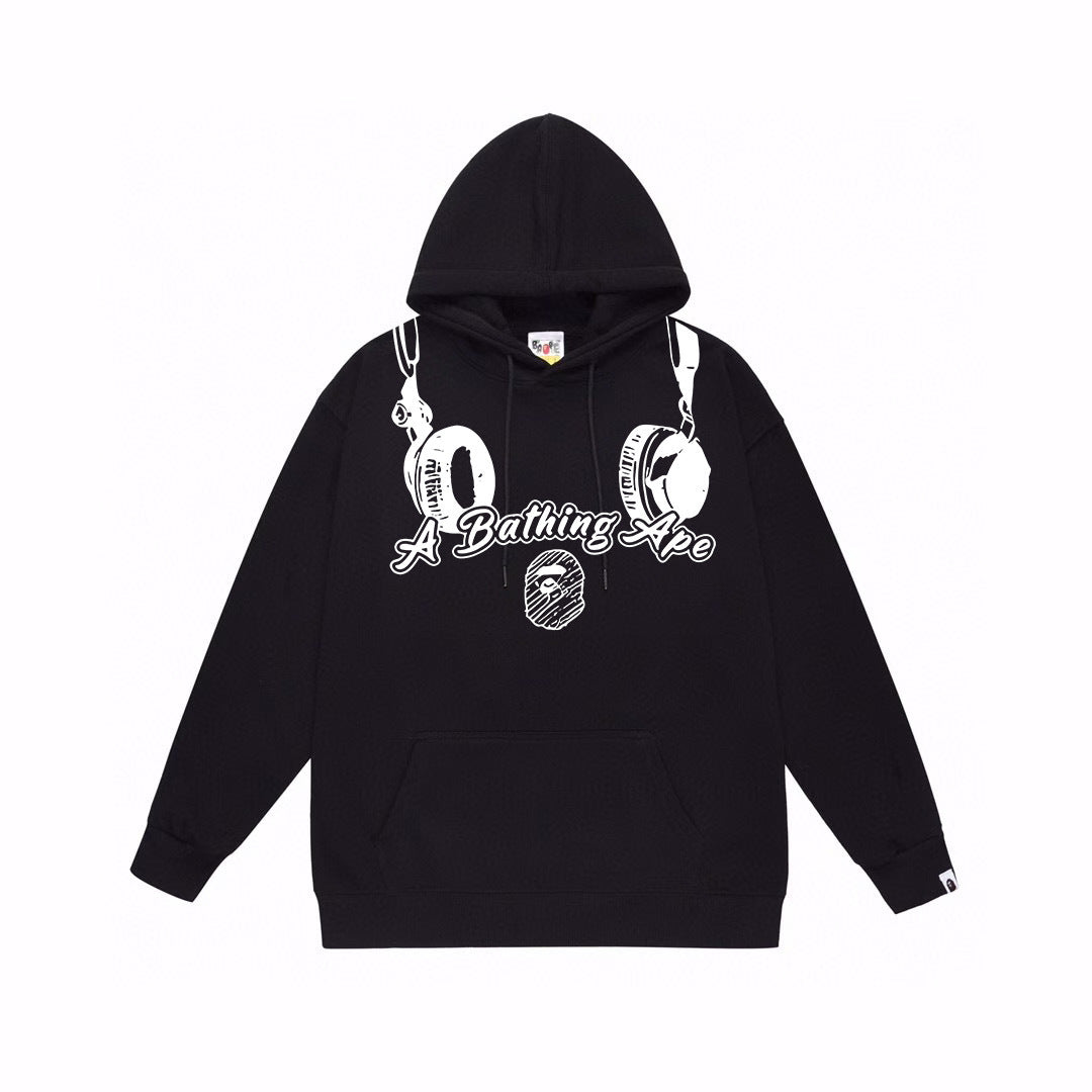 BAPE Music Headphones Graphic Pullover Hoodie