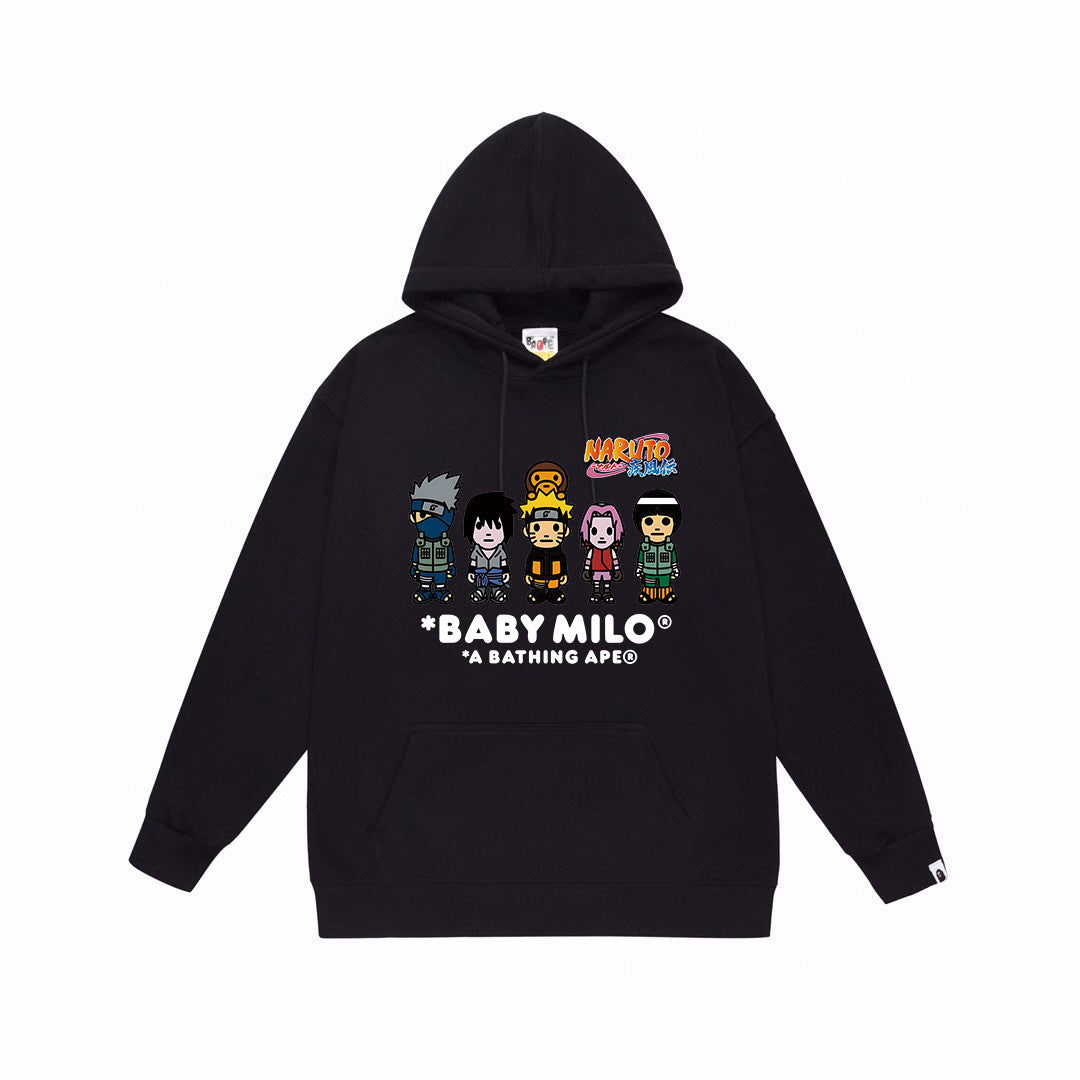 BAPE Baby Milo Naruto Graphic Pullover Hoodie