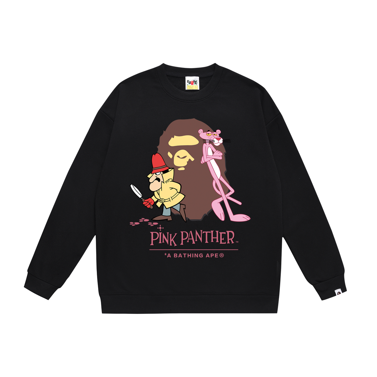 BAPE Pink Panther & Inspector Graphic Crew-Neck Sweatshirt