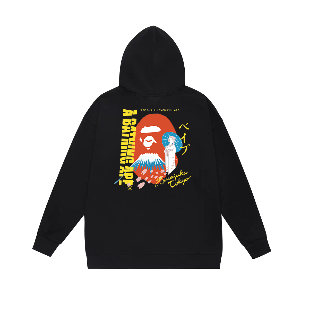 BAPE Harajuku Tokyo Japan Graphic Pullover Hoodie