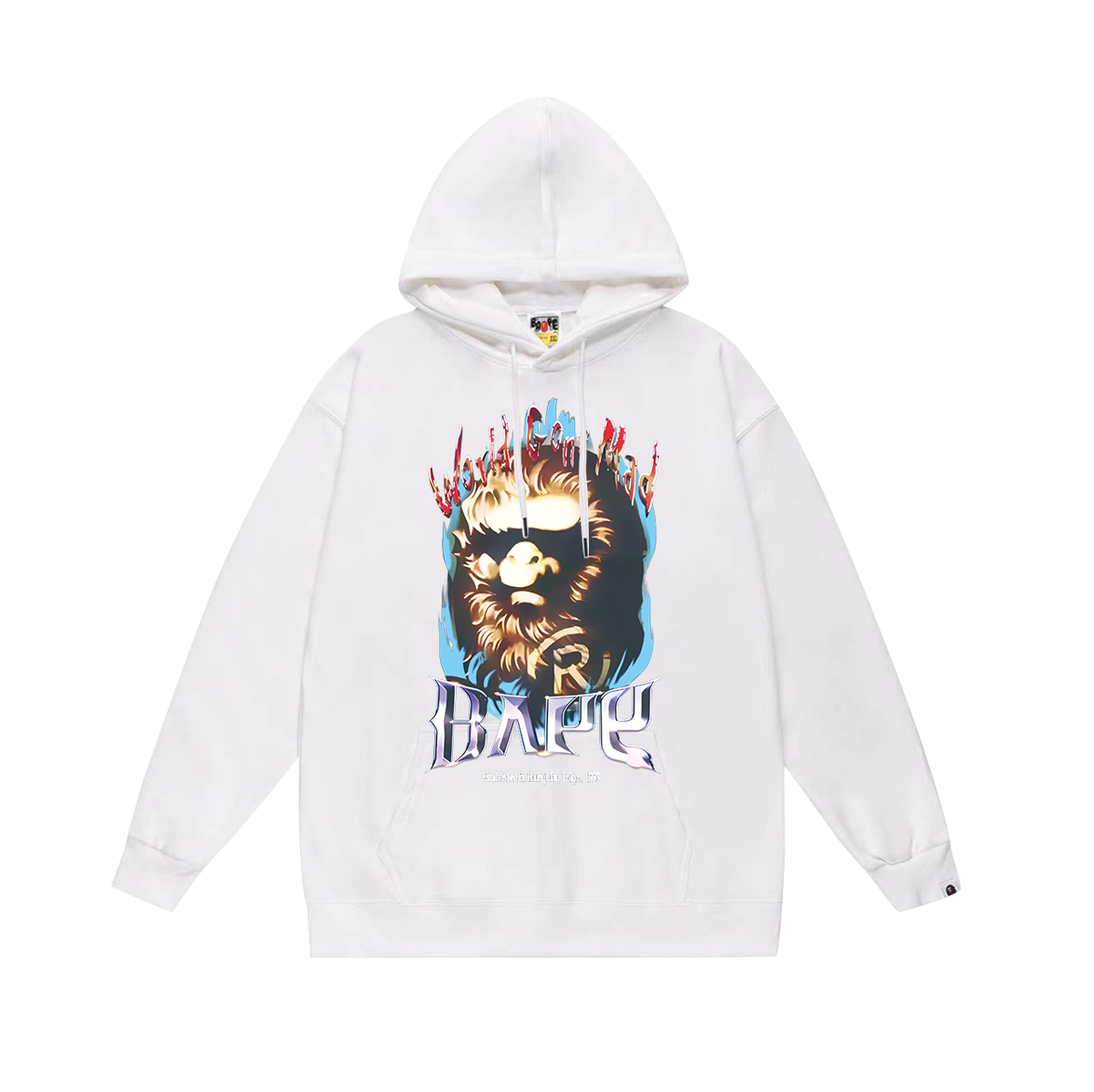 BAPE Flame Ape Head & Gothic Logo Pullover Hoodie