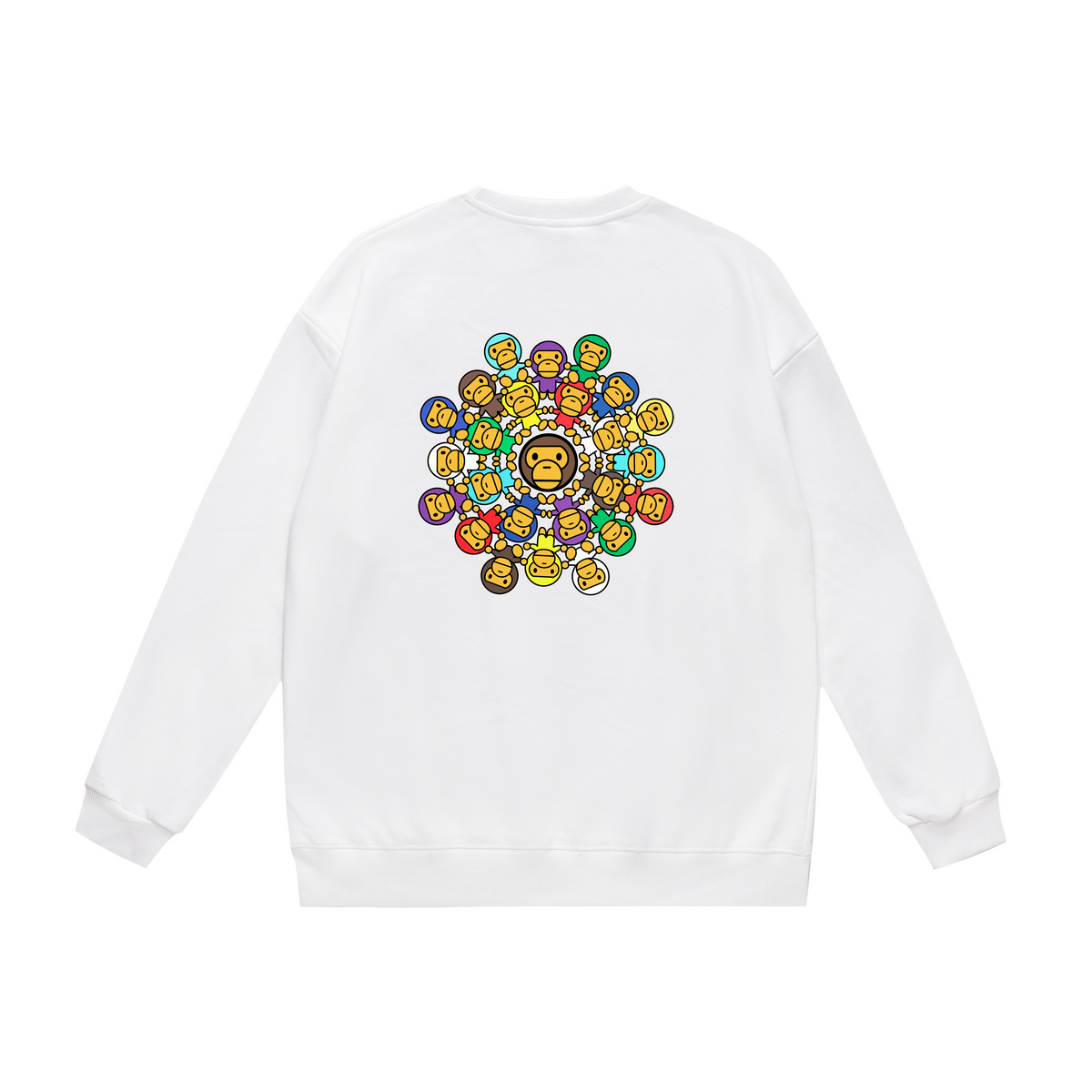 BAPE Baby Milo Colorful Circle Graphic Crew-Neck Sweatshirt
