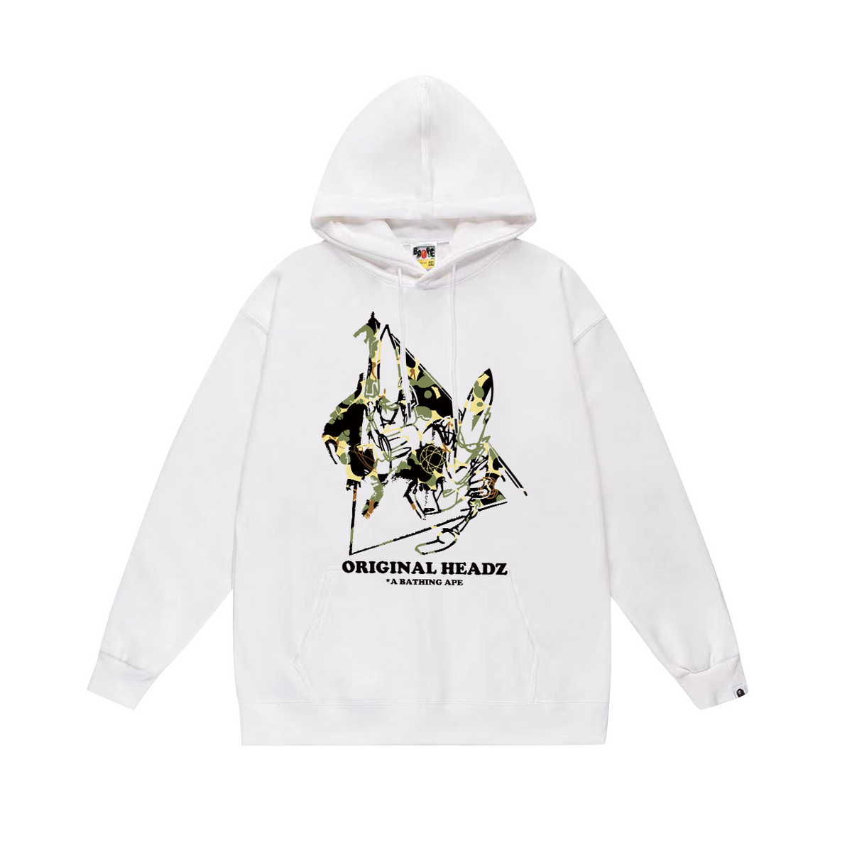 BAPE Original Headz Abstract Camo Pullover Hoodie