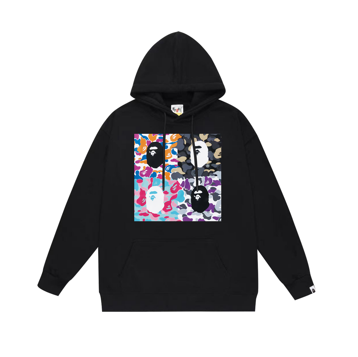 BAPE Four-Panel Camo Ape Head Graphic Pullover Hoodie