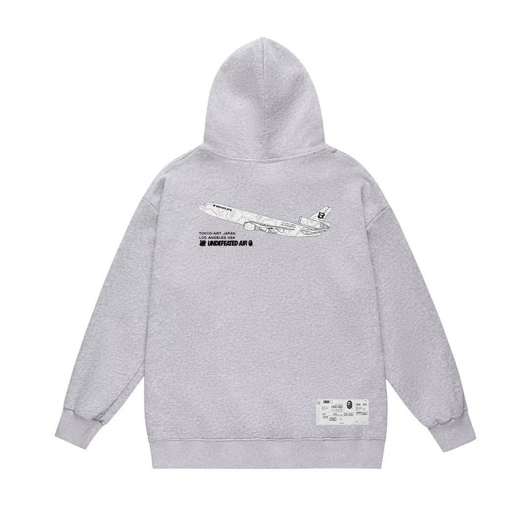 BAPE Undefeated Airlines UND 005 Graphic Pullover Hoodie