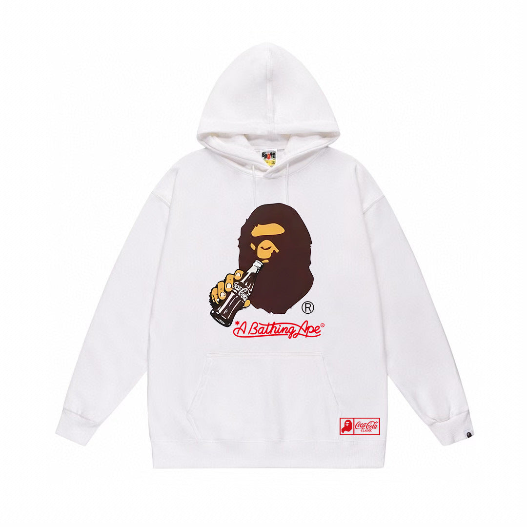 BAPE Coca-Cola Bottle Ape Head Graphic Pullover Hoodie