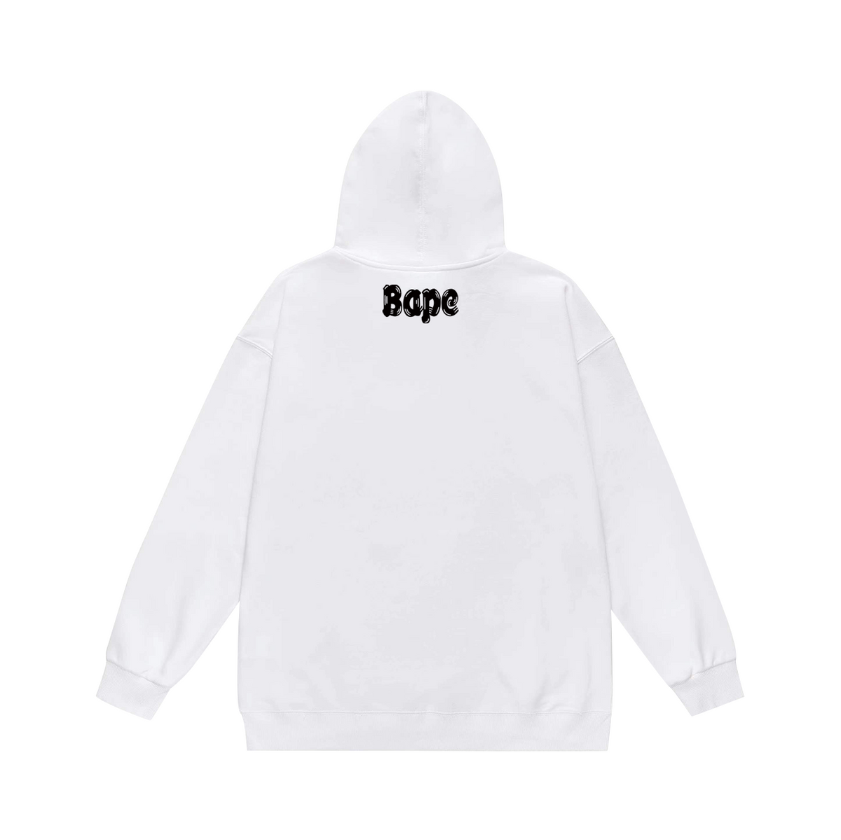 BAPE Red Ape Head Sketch-Style Logo Pullover Hoodie