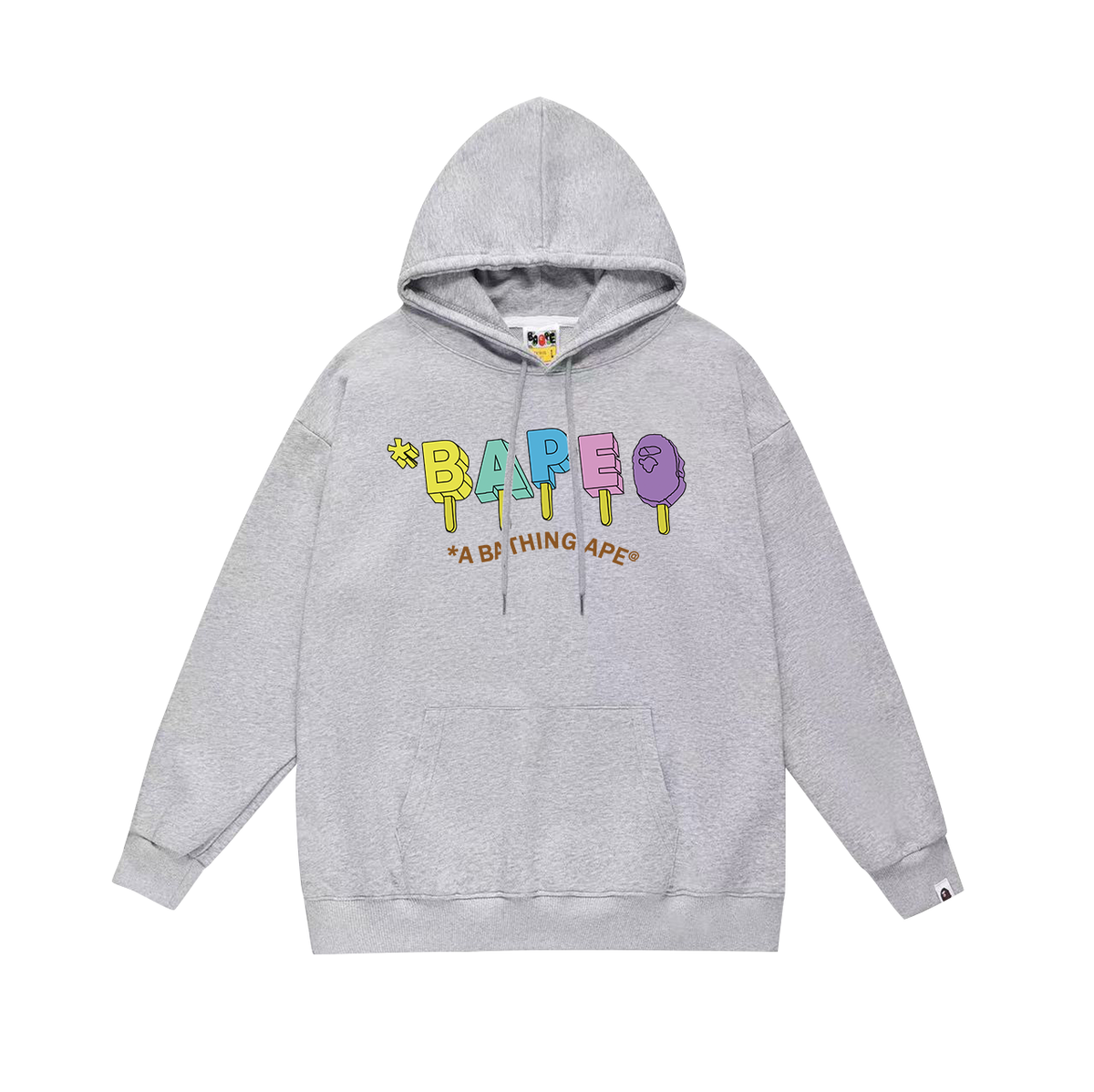 BAPE Pastel Popsicle Logo Graphic Pullover Hoodie