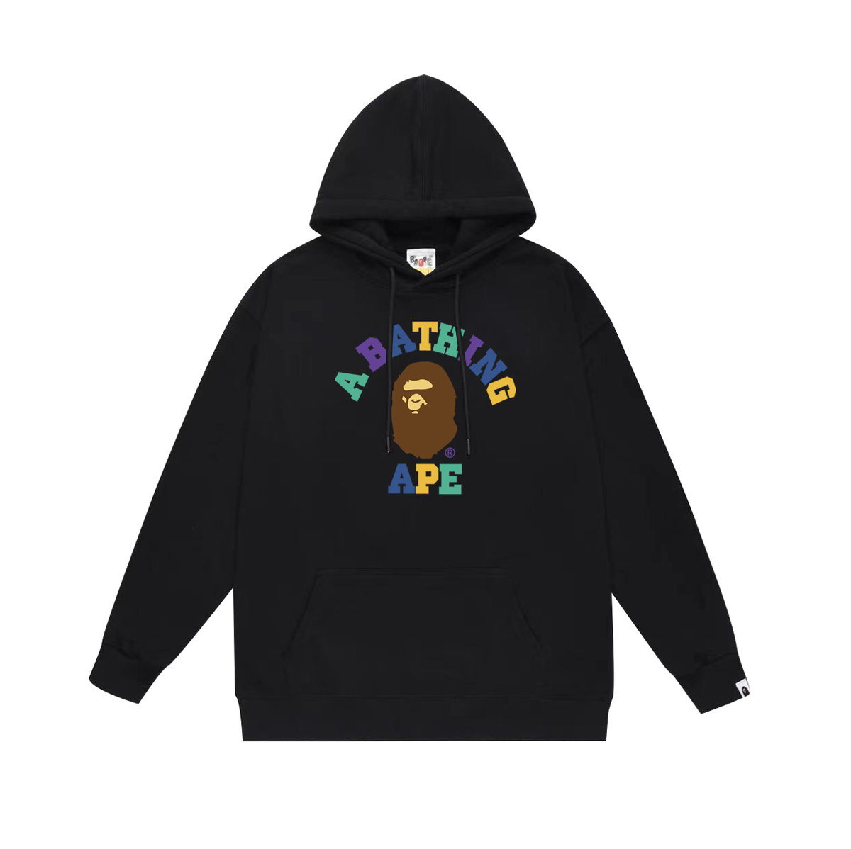 BAPE Multicolor College Logo Pullover Hoodie