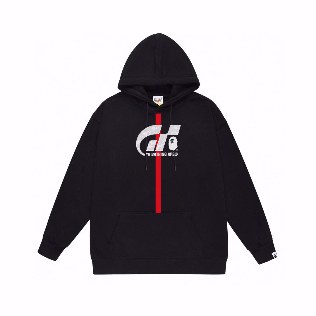 BAPE Gran Turismo Red Stripe Graphic Pullover Hoodie