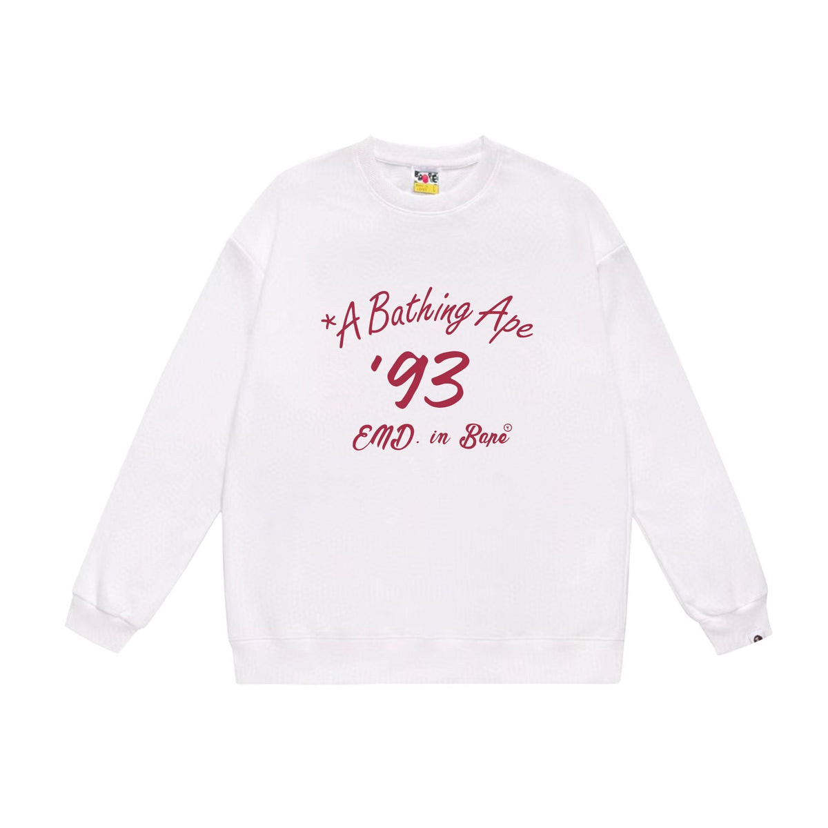 BAPE '93 Script & Bowling Graphic Crew-Neck Sweatshirt
