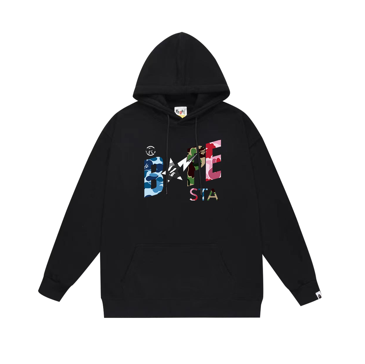 BAPE STA Multicolor Camo Logo Pullover Hoodie