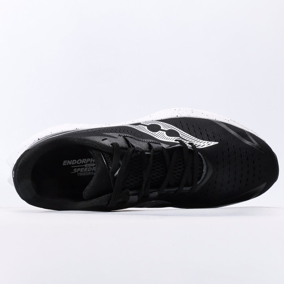 Saucony Endorphin Black & White Running Shoes