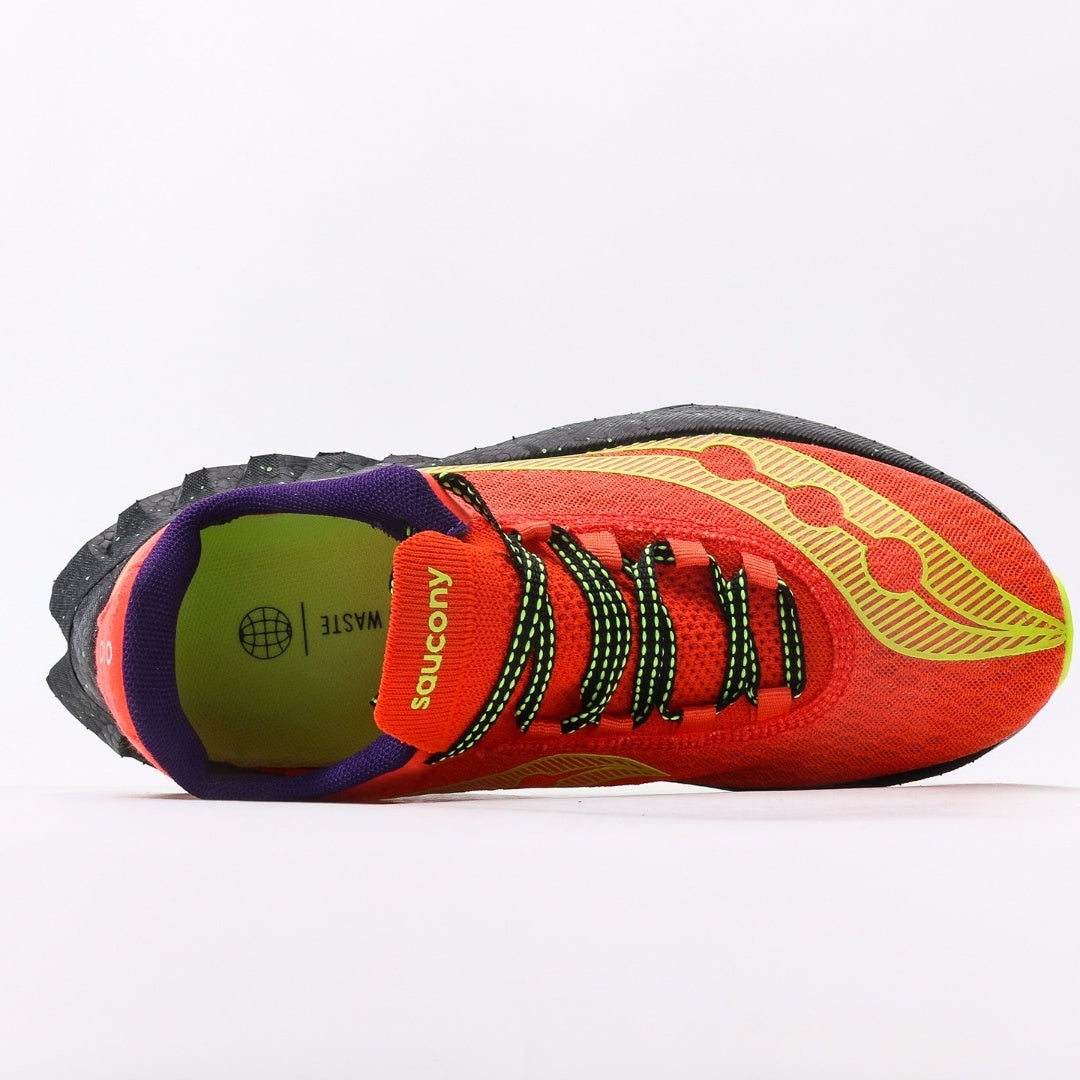 Saucony Endorphin Coral & Black Running Shoes