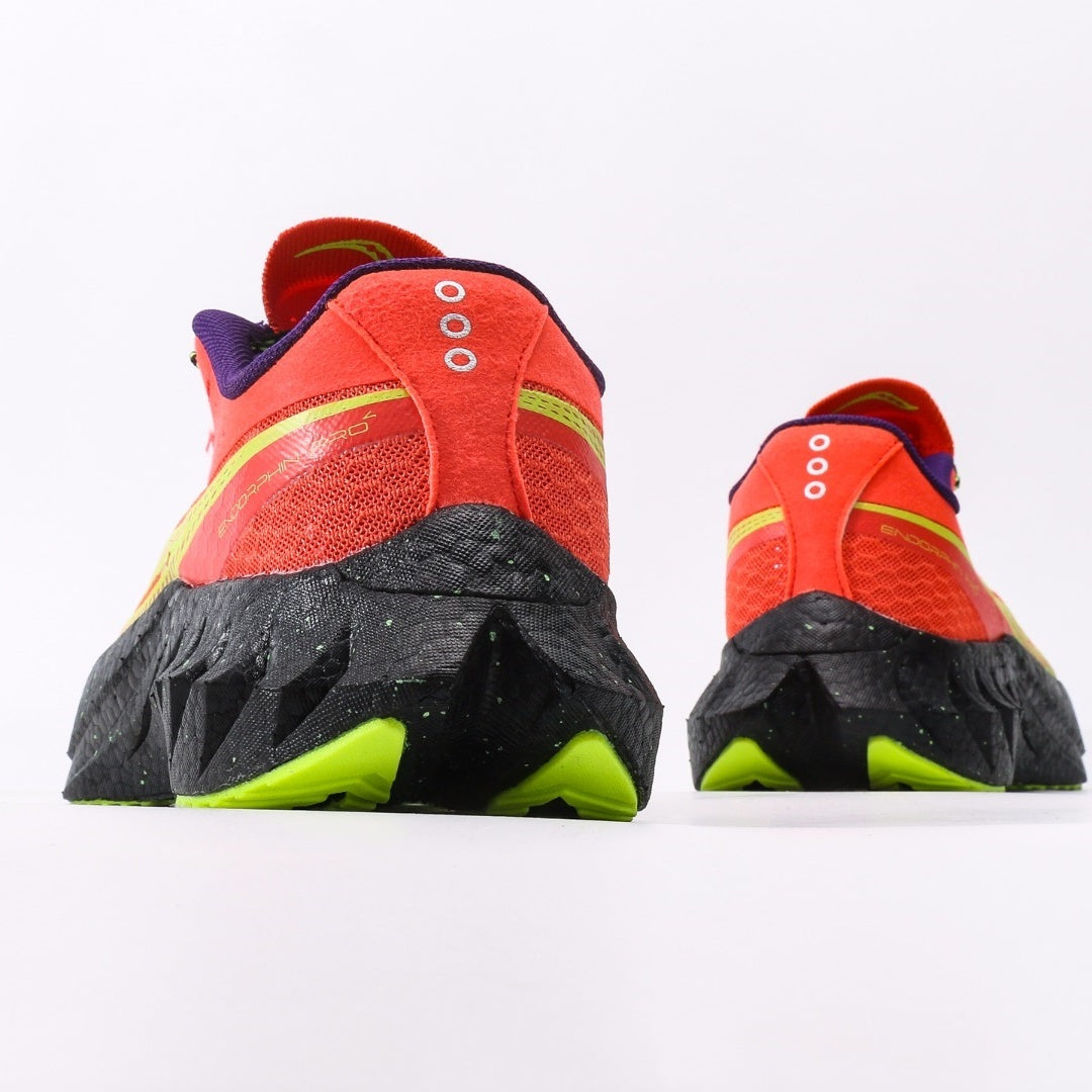 Saucony Endorphin Coral & Black Running Shoes