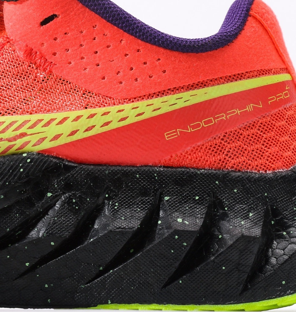 Saucony Endorphin Coral & Black Running Shoes