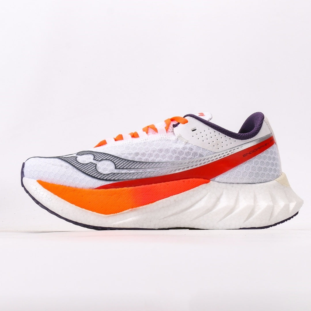 Saucony Endorphin Pro 4 White & Orange Running Shoes