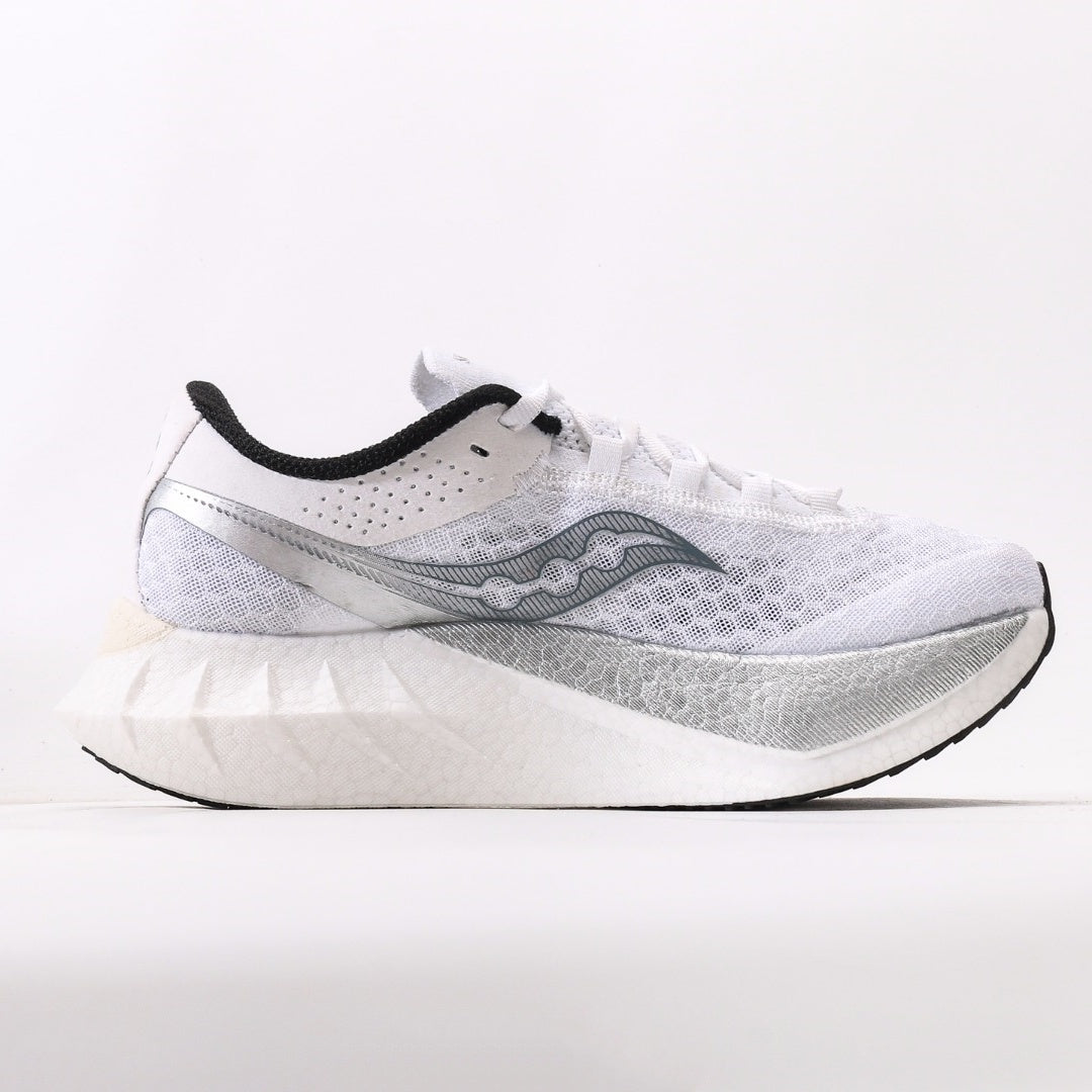 Saucony Endorphin Pro 4 White & Silver Running Shoes