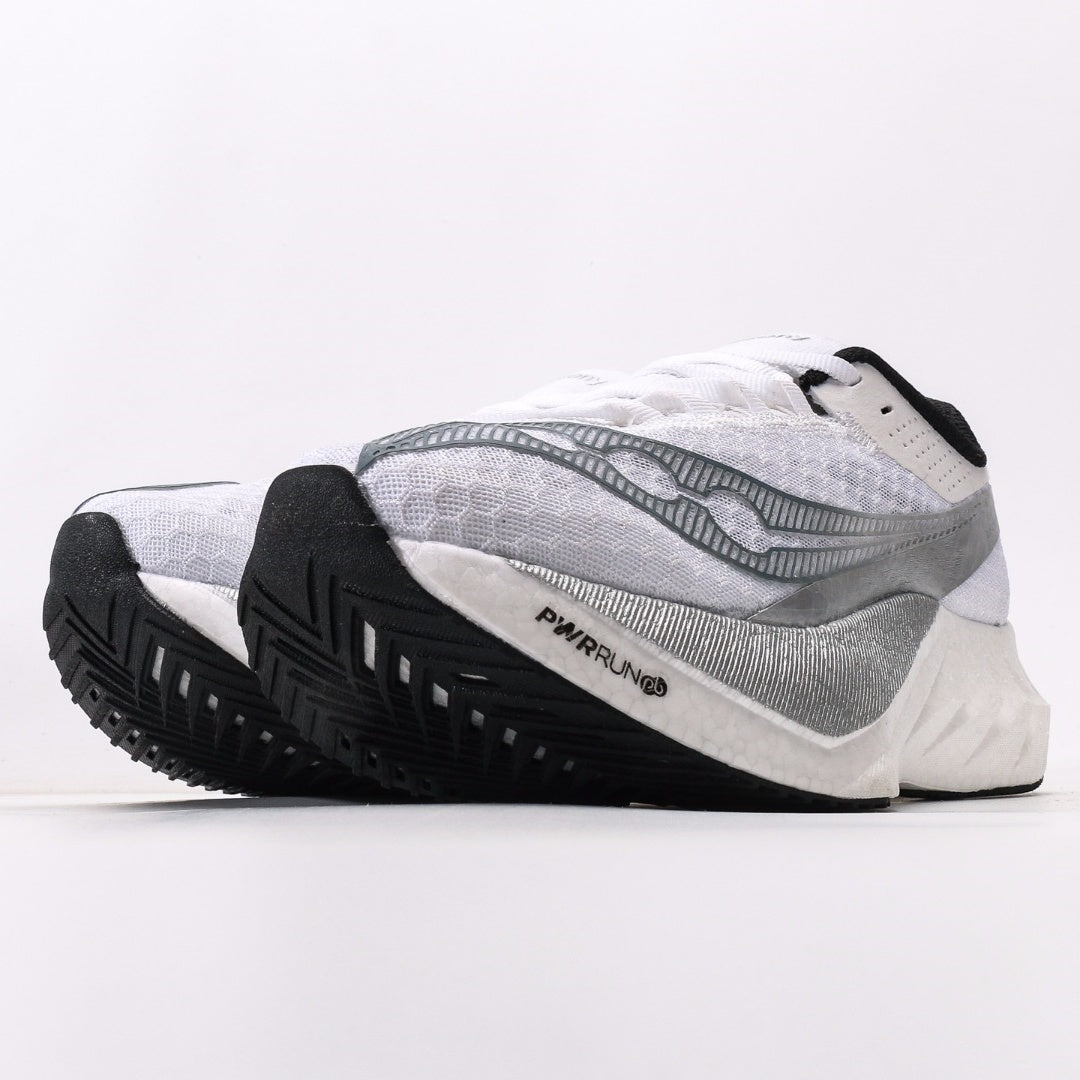 Saucony Endorphin Pro 4 White & Silver Running Shoes