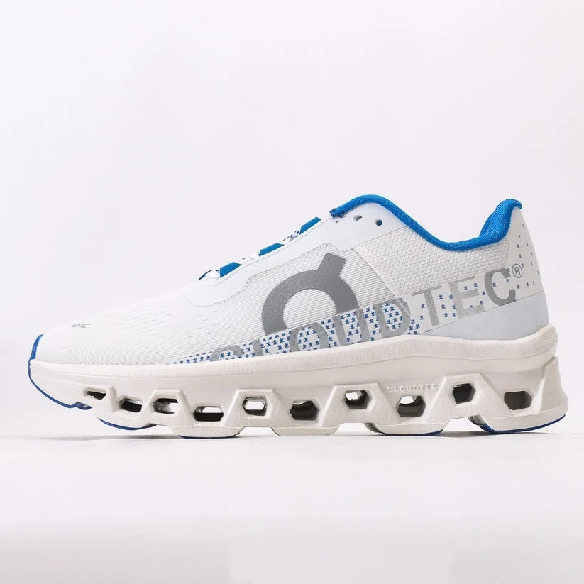 On Running Cloud 6 Shoes - White/Blue, CloudTec Cushioning