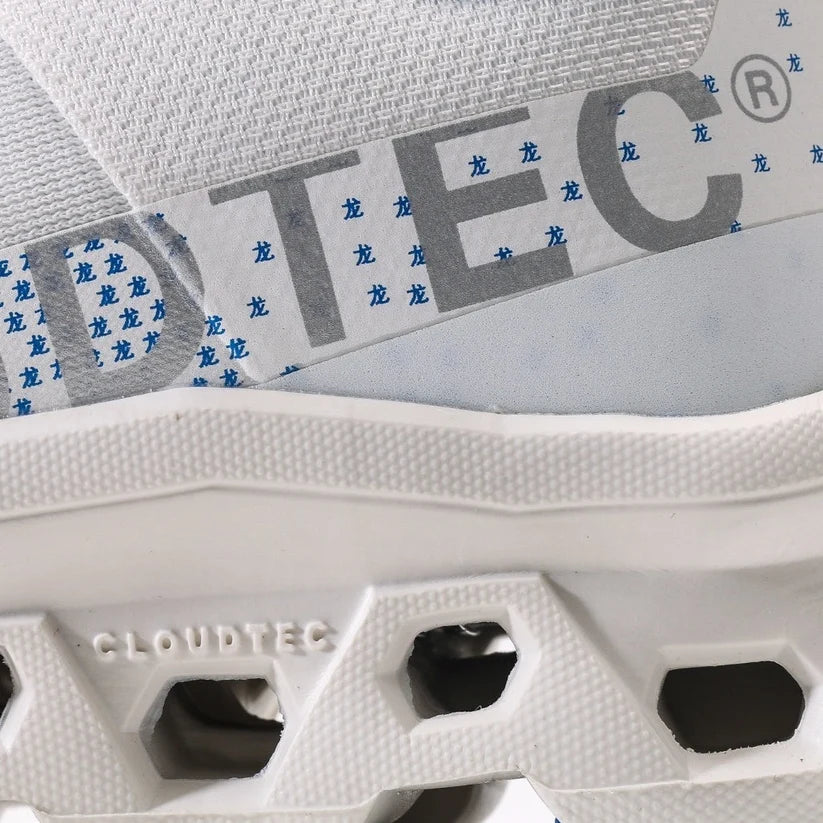 On Running Cloud 6 Shoes - White/Blue, CloudTec Cushioning