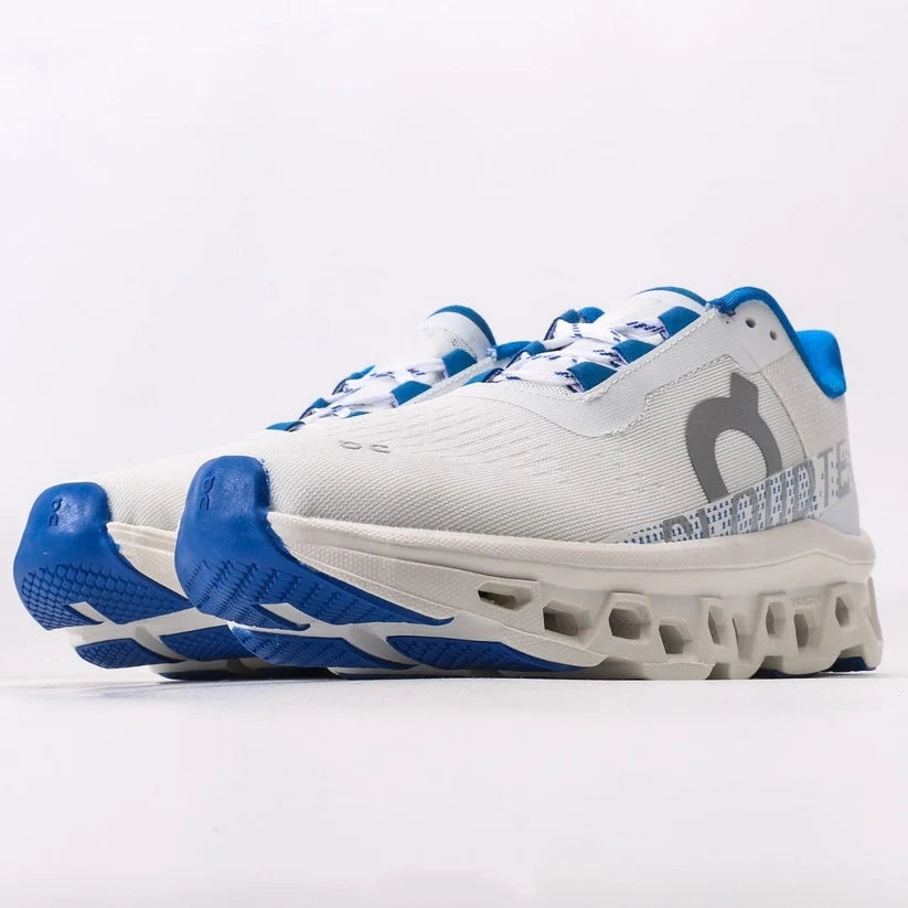 On Running Cloud 6 Shoes - White/Blue, CloudTec Cushioning