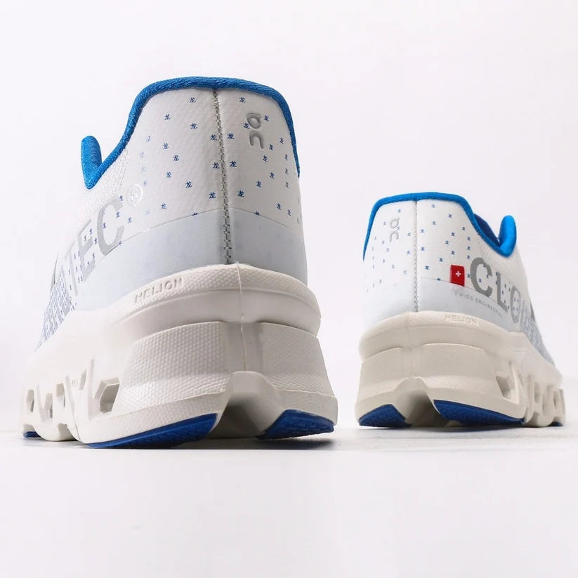 On Running Cloud 6 Shoes - White/Blue, CloudTec Cushioning