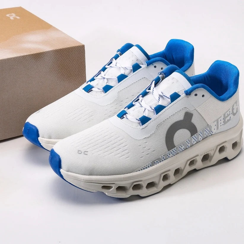 On Running Cloud 6 Shoes - White/Blue, CloudTec Cushioning