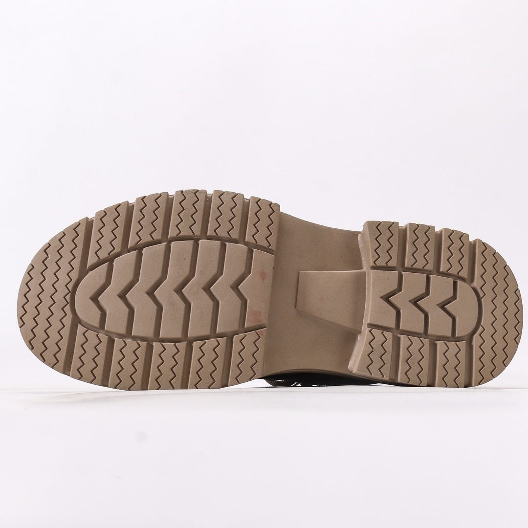 CAT Caterpillar Men's Leather Mid-Top Platform Boots