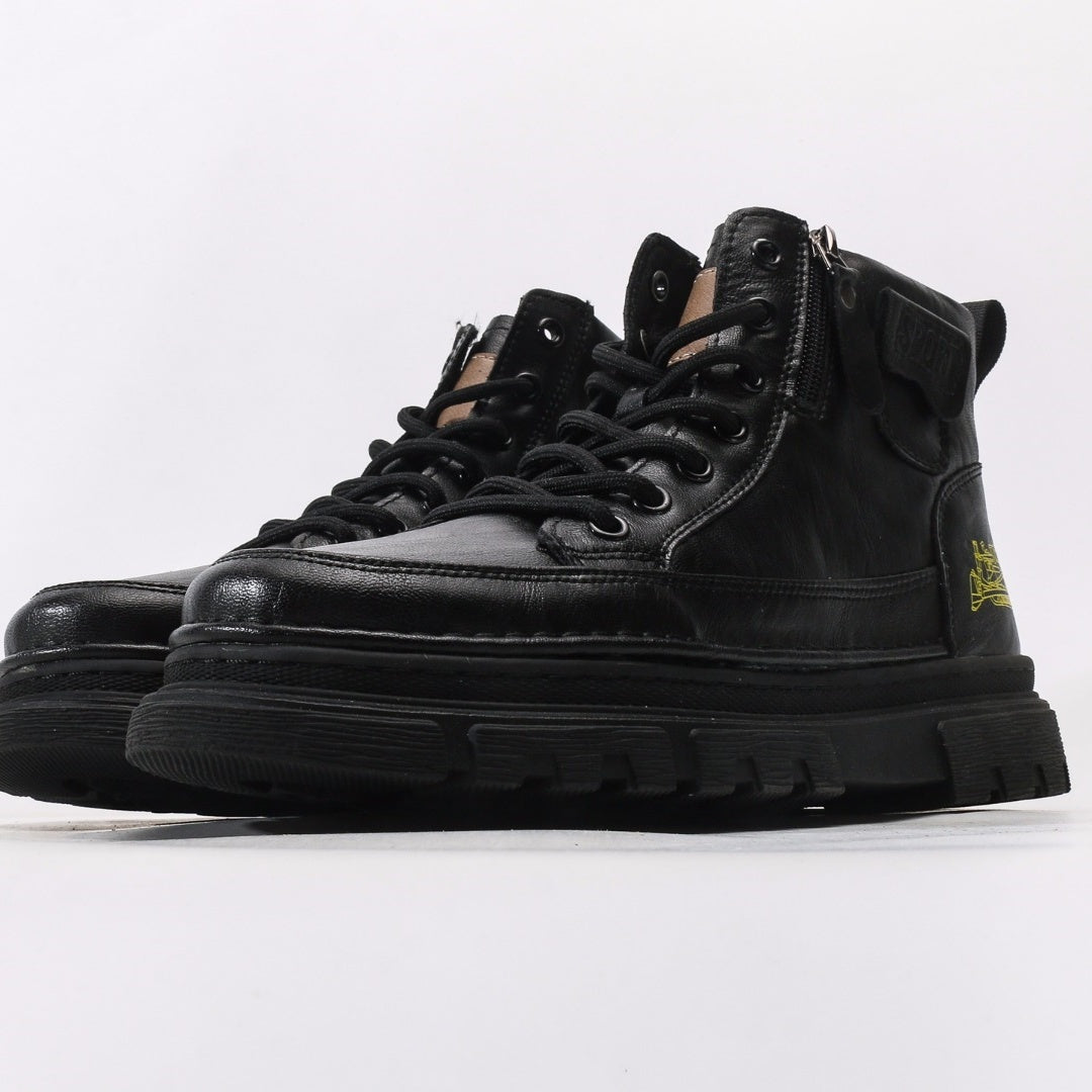 CAT Caterpillar Men's Leather Platform Boots